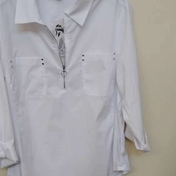 Zac & Rachel Elegant White Blouse - Picture 6 of 10